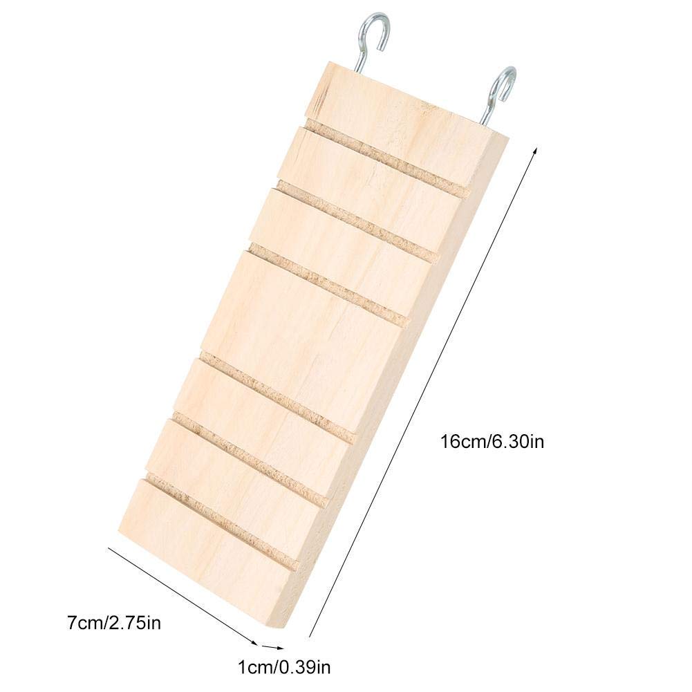 Tnfeeon Escalera Colgante para hámster para Mascotas, masticable de Madera Escalada Accesorios para jaulas para Mascotas para Chinchilla Hurón Roedores Pequeños Animales