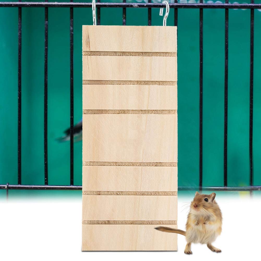 Tnfeeon Escalera Colgante para hámster para Mascotas, masticable de Madera Escalada Accesorios para jaulas para Mascotas para Chinchilla Hurón Roedores Pequeños Animales