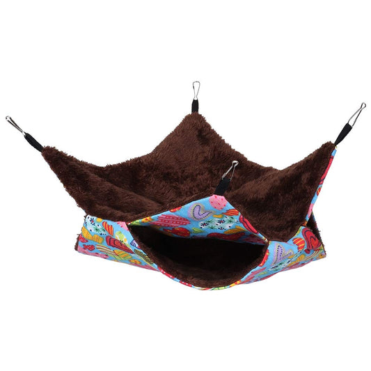 YOUTHINK Small Animal Hammock Warm Pet Hammock Nido para Dormir de Algodón con Suaves y Cómodas y Lujosas Capas Dobles para Su Samll Mascotas de Hámster/Loro/Hurones con Jaula Accesorios para Dormir