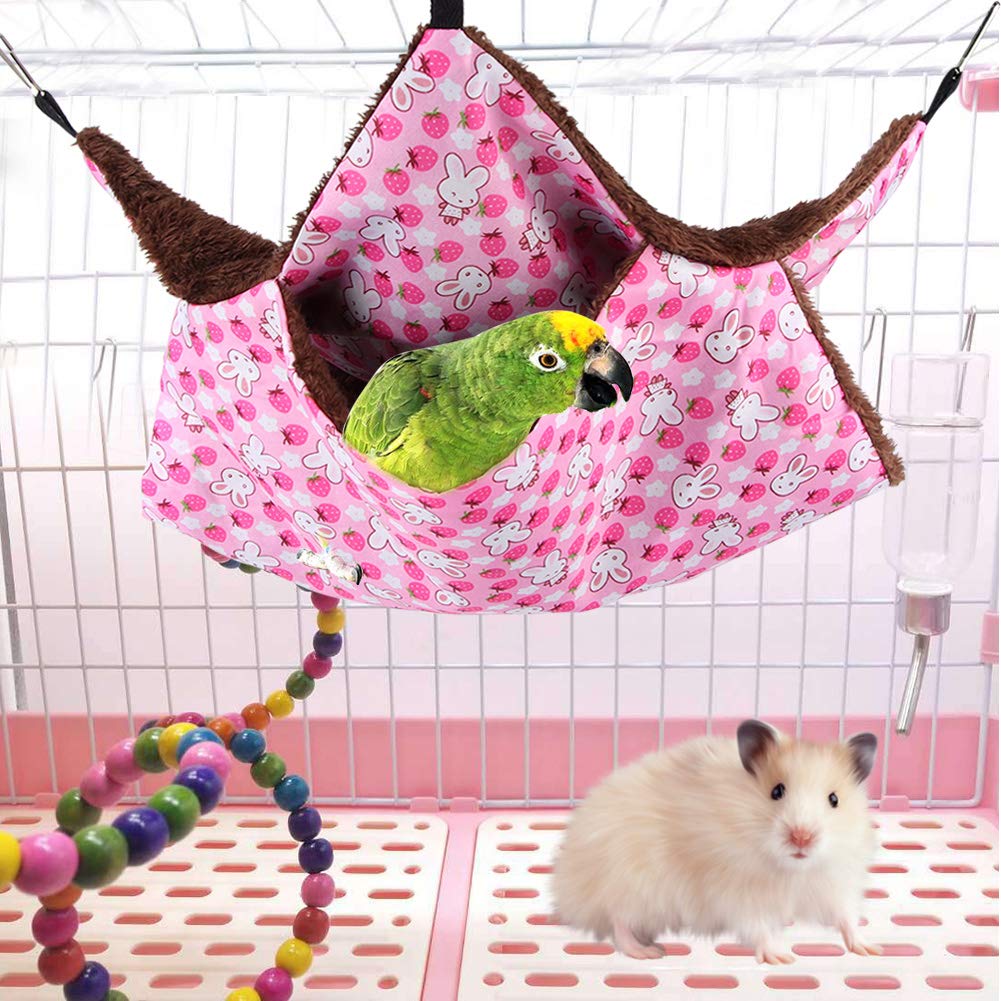 YOUTHINK Hamaca de hurón, Jaula de Cama Colgante de Animales pequeños para Mascotas, Juguete Apto para Ratas, Loros, Ratones, cobayo, Conejillo de Indias, jerbo, Jaula de chincilla, Accesorios(L)